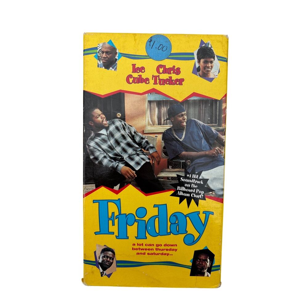 Friday VHS Ice Cube Chris Tucker Classic comedy 1995 hip hop film rap movie